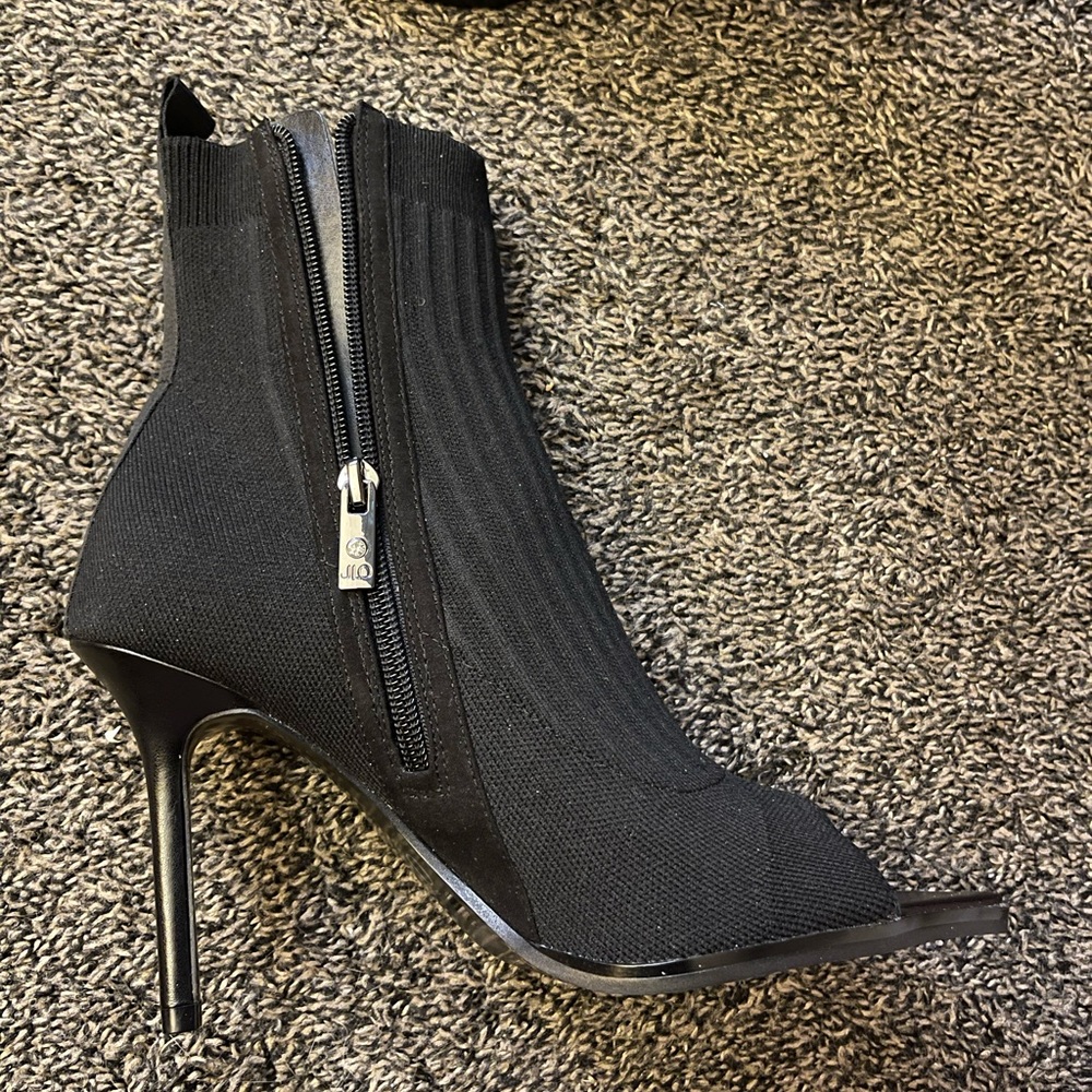 Jennifer Lopez open toe sock heels size 8.5
